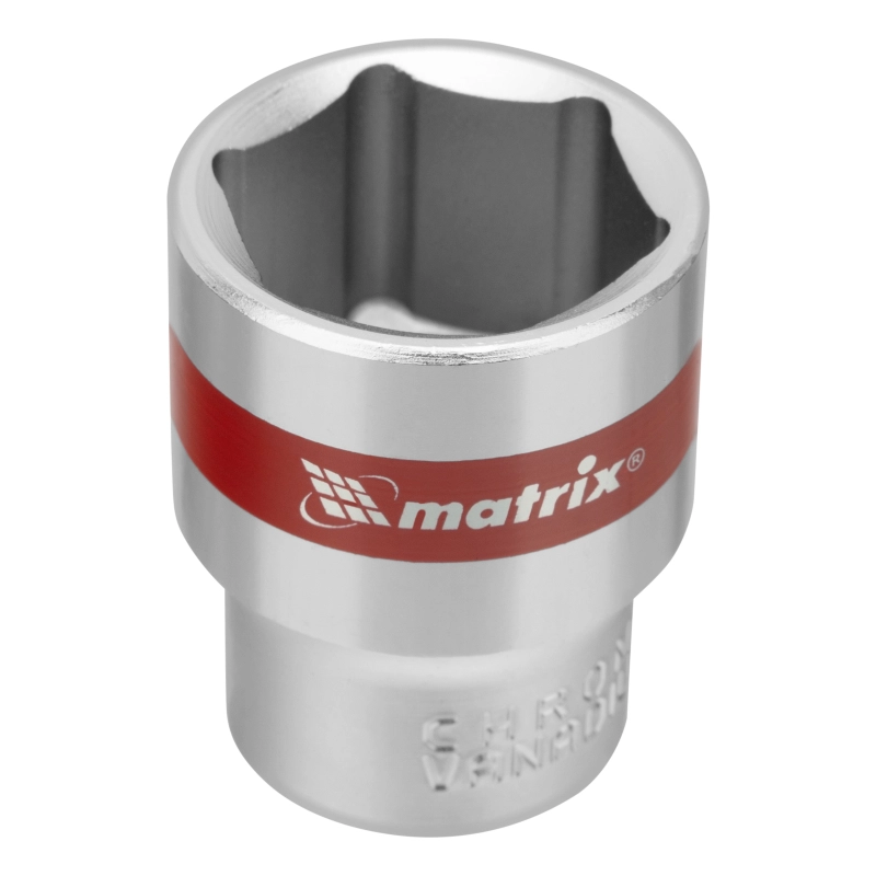 Набор торцевых головок 1/2", 6 гранные, CrV, 10-22мм, 10 штук Matrix (13557)