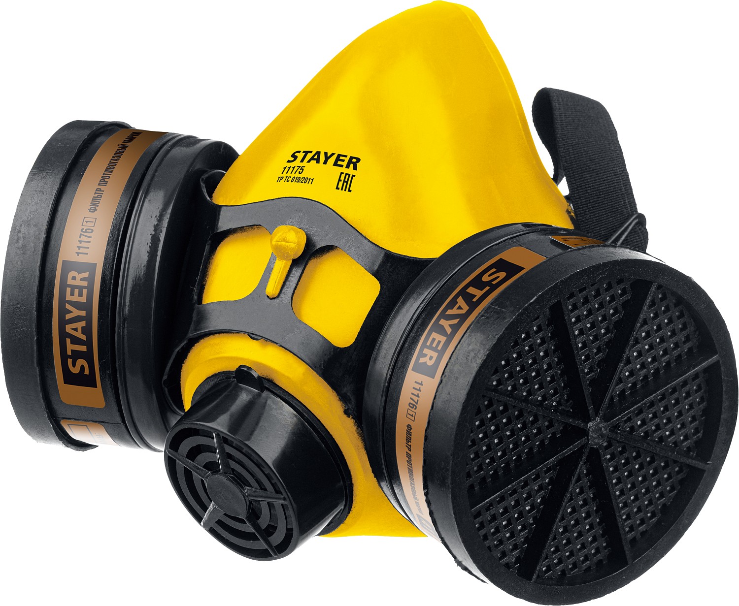 STAYER HF-6000, два фильтра A1 в комплекте, респиратор противогазовый, Professional (11175)