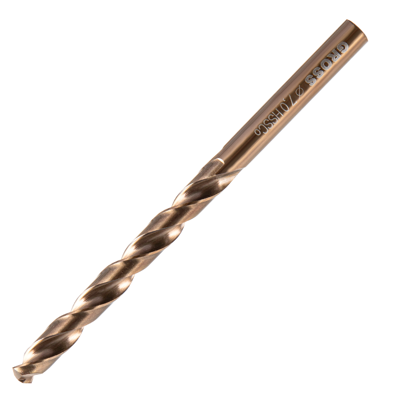Сверло спиральное по металлу, 7 мм, HSS-Co Gross (72328)