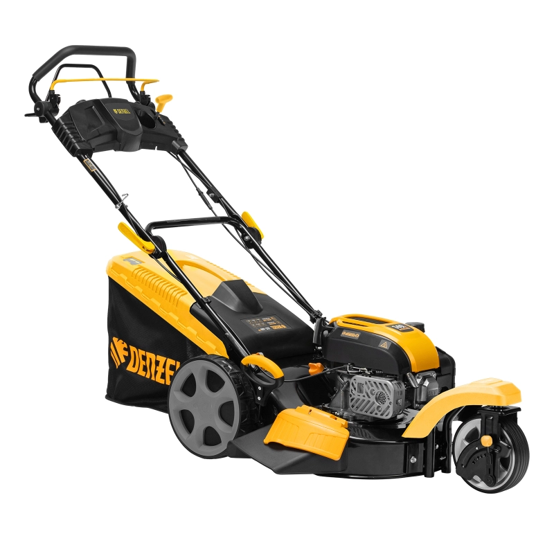 Бензиновая газонокосилка GLT-460SP-T, Trike 149 см3, 46 см, привод, панель, 60л Denzel (58810)
