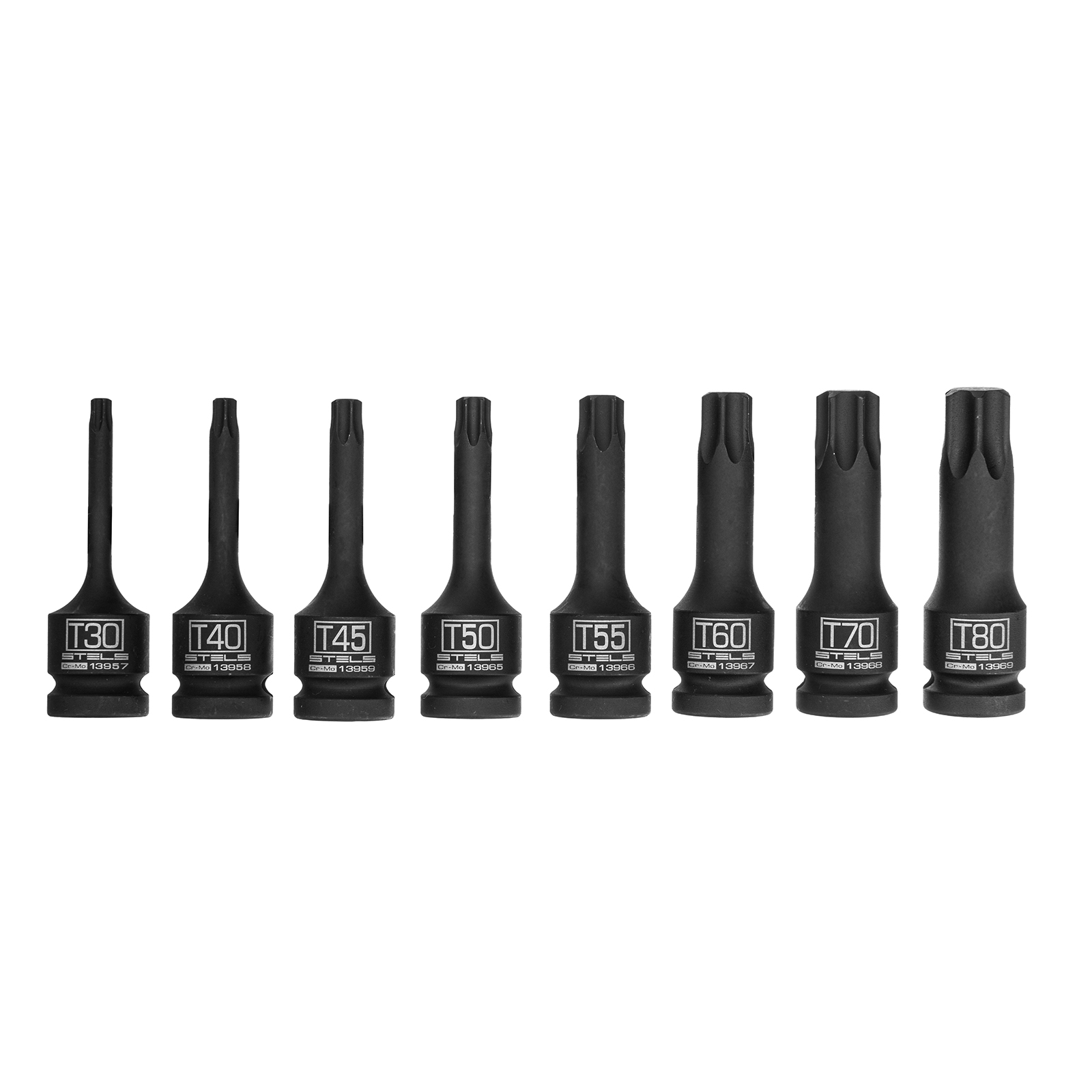 Набор ударных торцевых головок Torx 1/2",  в кейсе, 8 шт. Stels (13999)
